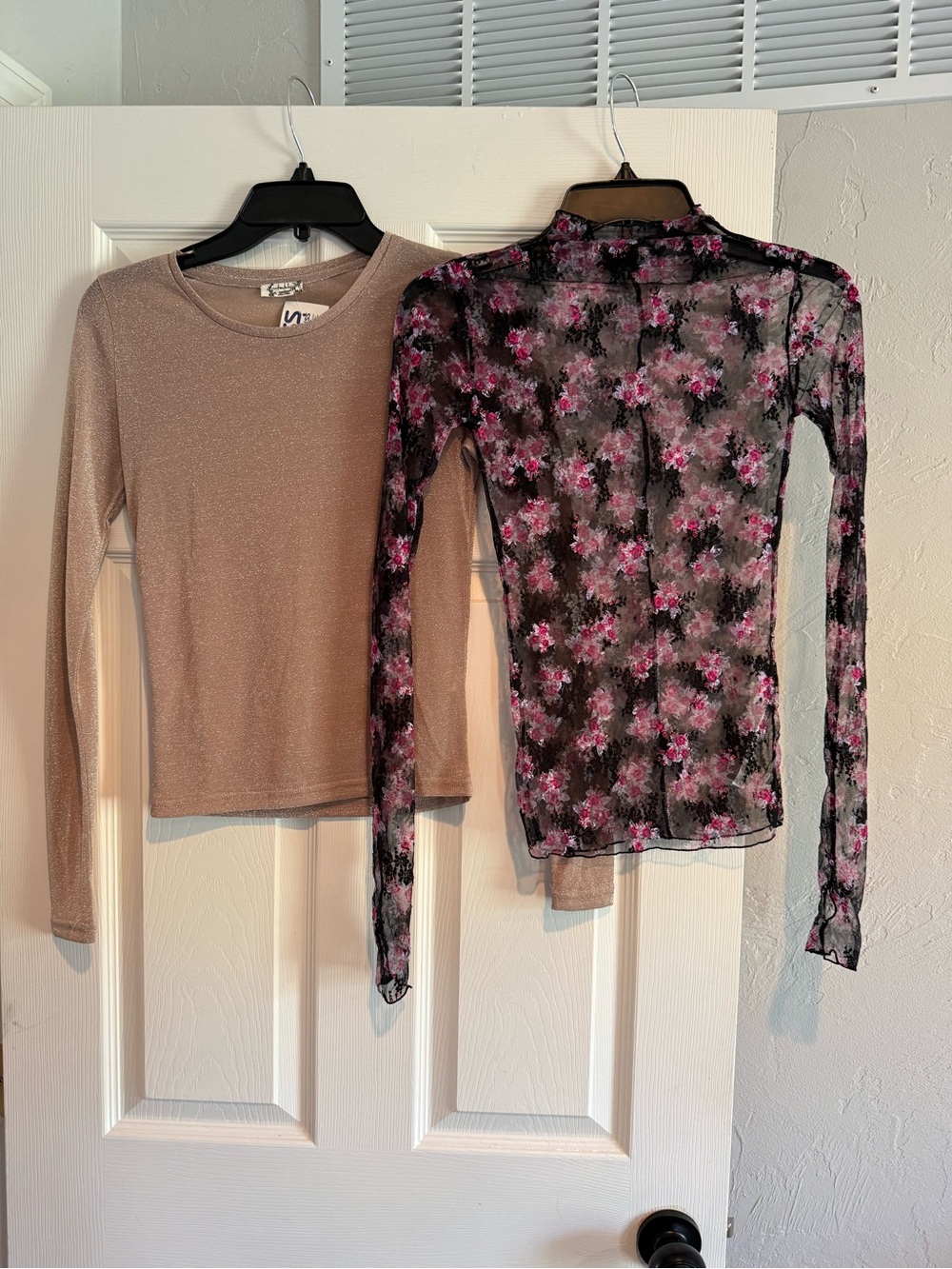 Free People Intimately Two Sheer Mesh Long-Sleeve Tops